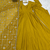 Yellow roman chanderi gown with pant & heavy zari work dupatta