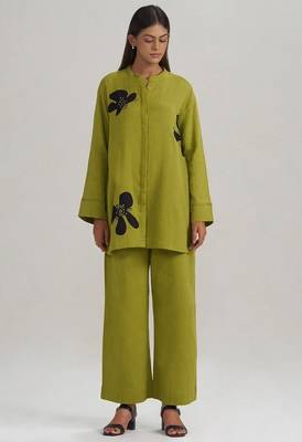 Lime green botanical co-ord set 1