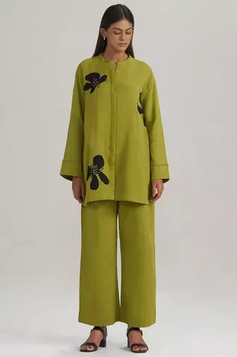 Lime green botanical co-ord set