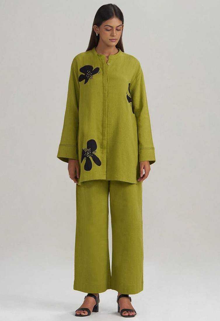 Lime green botanical co-ord set