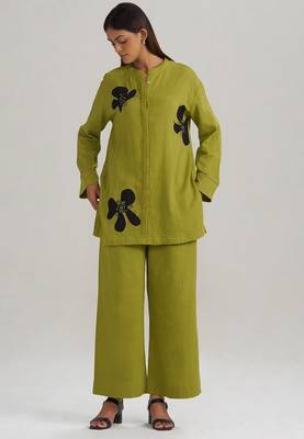 Lime green botanical co-ord set 2
