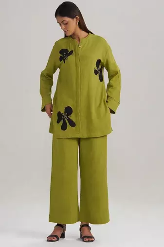 Lime green botanical co-ord set