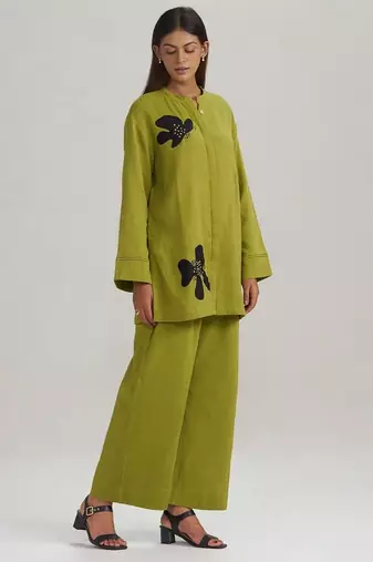 Lime green botanical co-ord set