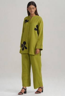 Lime green botanical co-ord set 5