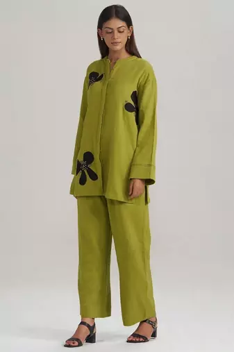 Lime green botanical co-ord set