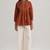 Rust embroidered mul-mul tunic