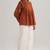 Rust embroidered mul-mul tunic