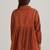 Rust embroidered mul-mul tunic