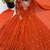 Orange embroiderey work georgette kurta set