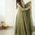 Green embroiderey work georgette kurta set
