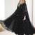 Black embroiderey work georgette kurta set