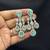 Mint Green Bridal Necklace Earrings Set, Crystal Wedding Jewelry