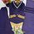 Purple mirror work lace border crush silk kurta palazzo set