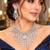 Crystal Bridal Necklace & Earrings Set, Silver Tone CZ Statement Jewelry