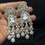 Crystal Bridal Necklace & Earrings Set, Silver Tone CZ Statement Jewelry