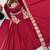 Maroon sequins embroidered roman silk anarkali set