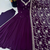 Purple khatli & mirror work georgette gown set