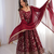 Maroon heavy embroidered georgette anarkali set