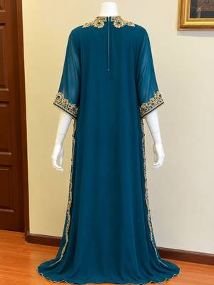 Royal blue gorgeous dubai evening kaftan 2