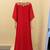 Red dubai modern jalabiya kaftan