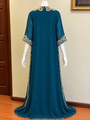 Navy blue dubai modern farasha kaftan 2