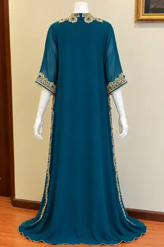 Navy blue dubai modern farasha kaftan