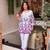 Cream printed pure cotton kurta pant set