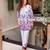 Cream printed pure cotton kurta pant set