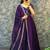 Purple embroidered vichitra silk anarkali gown with dupatta set