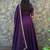 Purple embroidered vichitra silk anarkali gown with dupatta set