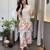 Cream printed pure cotton kurta pant set