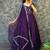 Purple embroidered vichitra silk anarkali gown with dupatta set