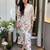 Cream printed pure cotton kurta pant set