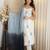 Off white embroidered cotton flex kurta pant set with dyeable kota doria dupatta