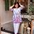 Cream printed pure cotton kurta pant set