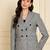 Checked notched lapel double-breasted  blazers