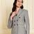 Checked notched lapel double-breasted  blazers