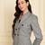 Checked notched lapel double-breasted  blazers