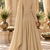 Beige georgette handwork anarkali suit