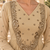 Beige georgette handwork anarkali suit