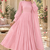 Baby pink cotton pleated anarkali suit
