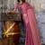 Baby pink satin handloom weaving festive wear saree