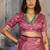 Baby pink satin handloom weaving festive wear saree