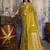 Mustard satin handloom weaving festive wear saree