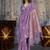 Lavender satin handloom weaving festive wear saree