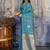 Sky blue satin handloom weaving festive wear saree