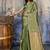 Olive satin handloom weaving festive wear saree