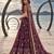 WINE  NET THREAD WITH ZARI AND SEQUINCE WORK FESTIVE LEHENGA CHOLI SET FOR WOMEN'S