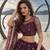 WINE  NET THREAD WITH ZARI AND SEQUINCE WORK FESTIVE LEHENGA CHOLI SET FOR WOMEN'S