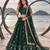 BOTTEL GREEN  NET THREAD WITH ZARI AND SEQUINCE WORK FESTIVE LEHENGA CHOLI SET FOR WOMEN'S